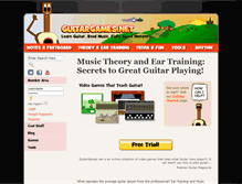 Tablet Screenshot of guitargames.net